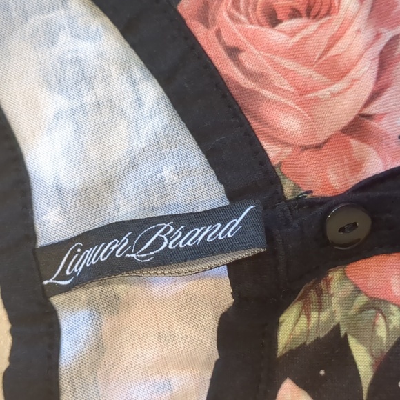 Floral Skull Print Women's Top - Picture 2 of 4